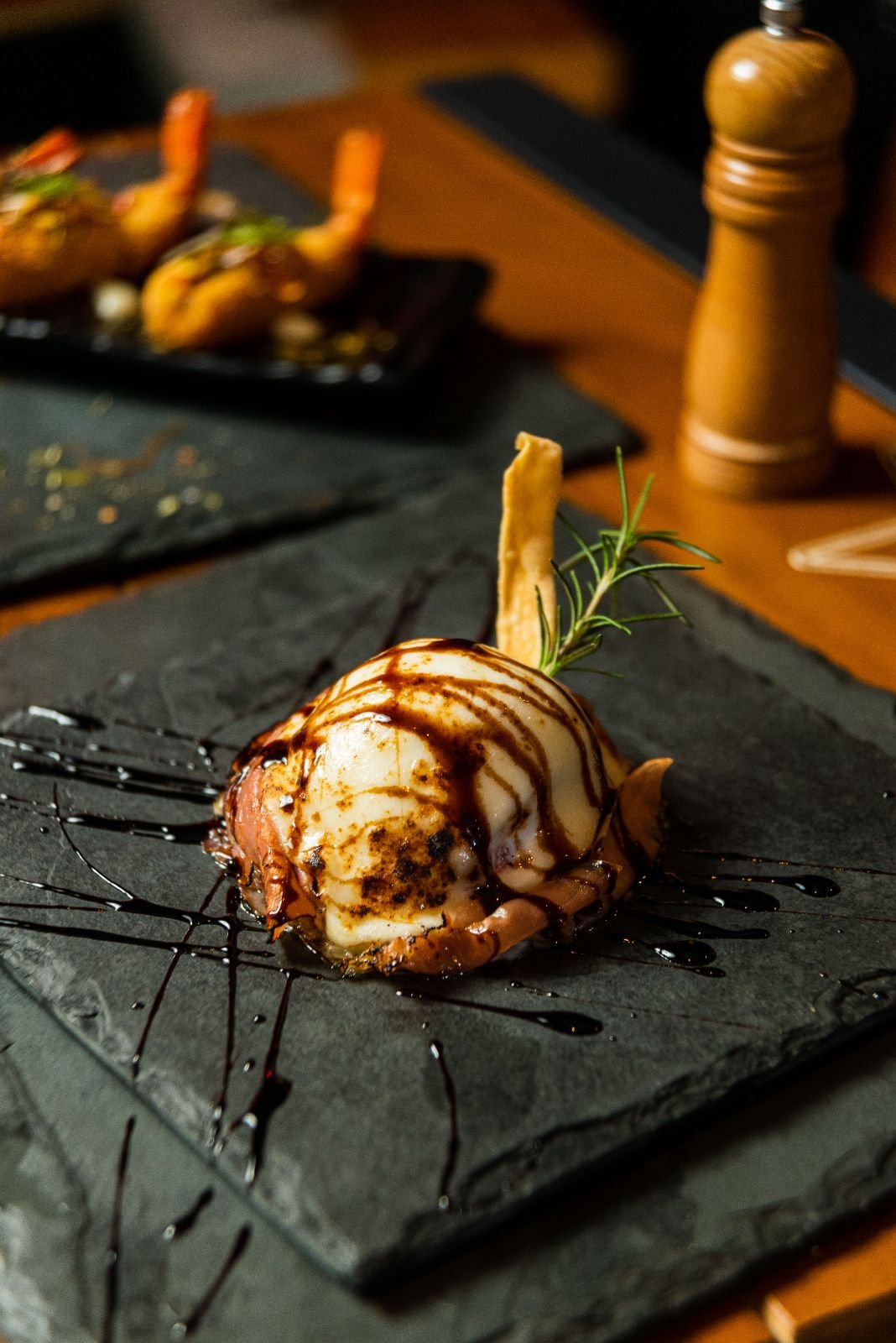 Burrata na ardósia
