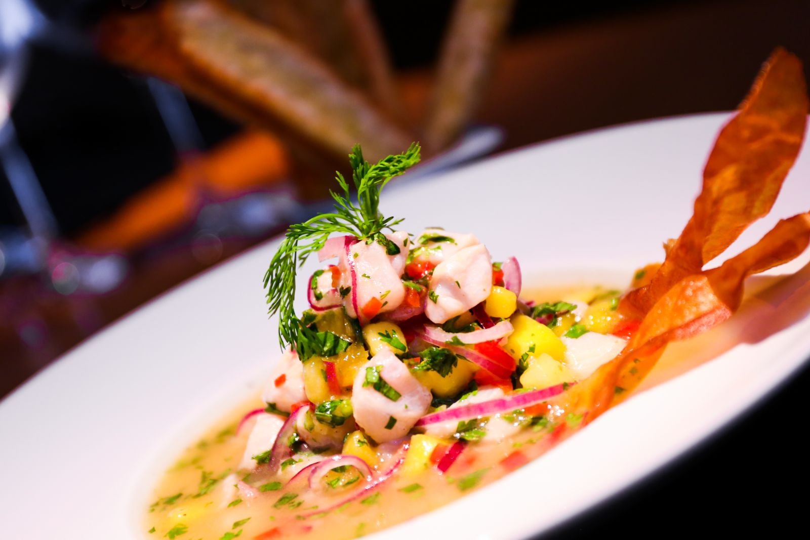 Ceviche de peixe branco